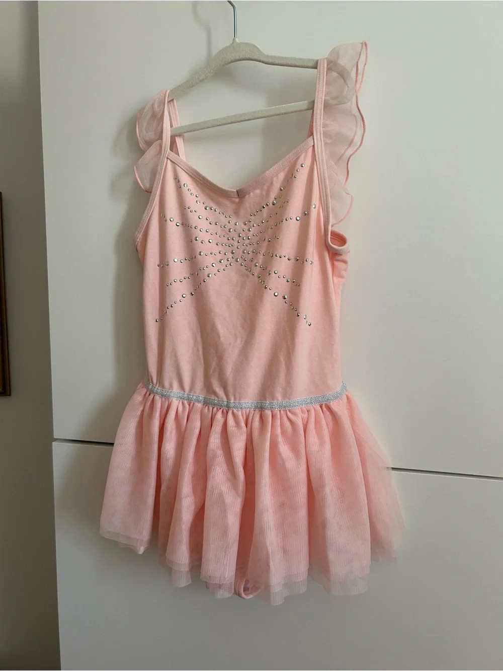 Girls Pink Sparkle Tutu Dress - Size L (10/12)